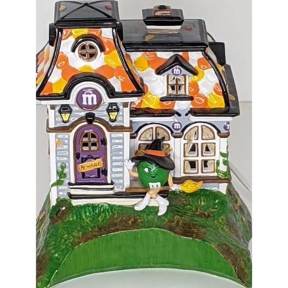 Department 56 M&M Haunted House Tours Lighted Ceramic NO CANDY DISH or Bats - Picture 2 of 7